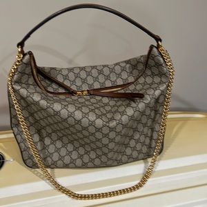 Chain Hobo GG coated canvas